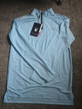 Spyder Sky Blue Quarter-Zip Performance Top